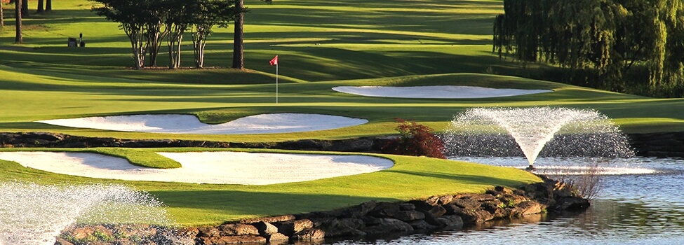 Golfing in hot springs