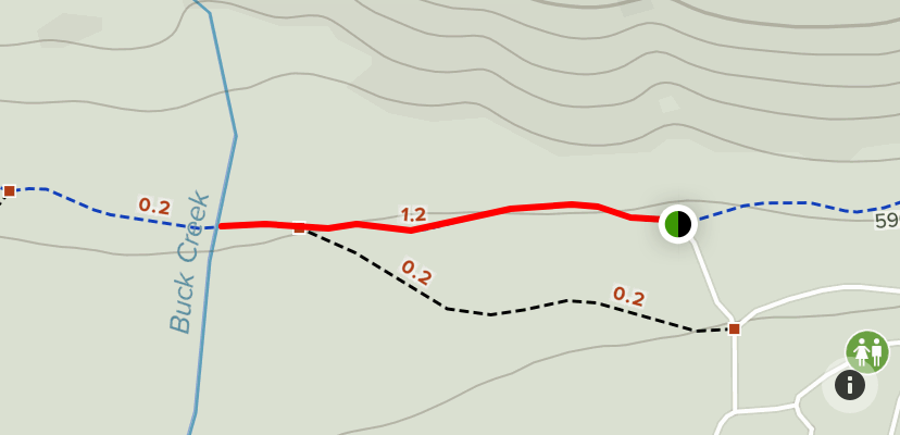 Burnside lake to Buck Creek Hiking Trail