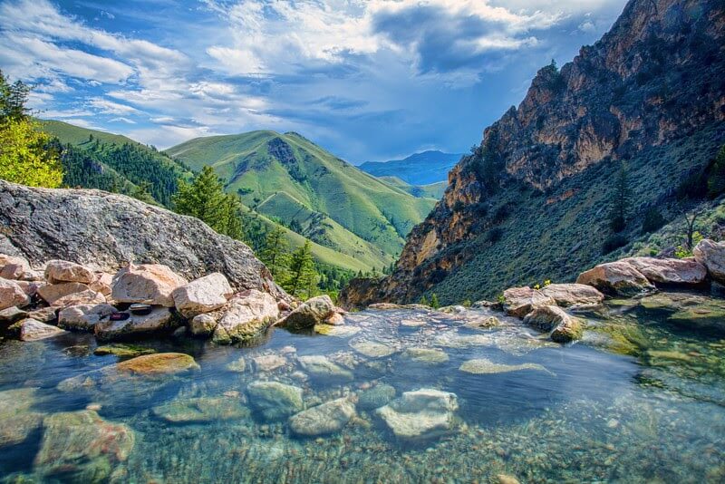 Location of Goldbug Hot Springs