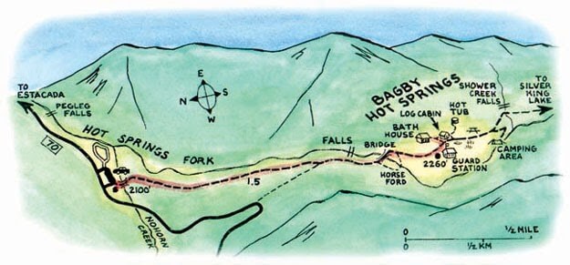 Map of Bagby Hot springs