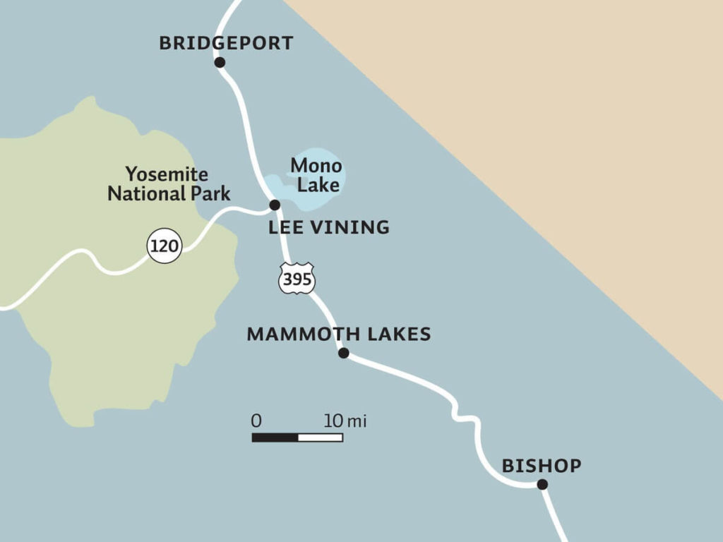 Location of Travertine Hot Springs