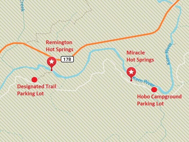 Location of Remington Hot Springs