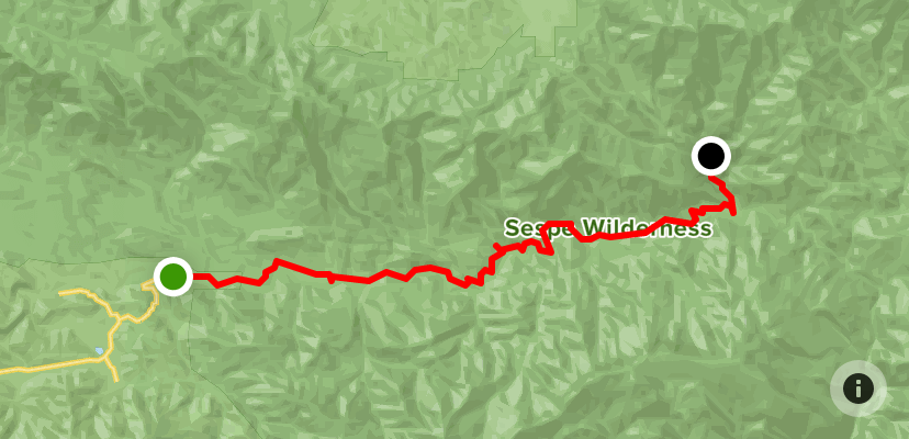 Sespe River trail to Sespe Hot springs