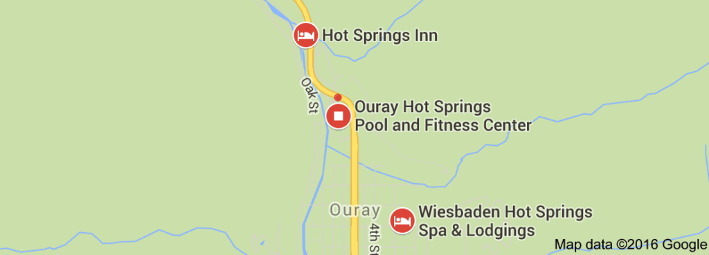 Location of Ouray Hot Springs 