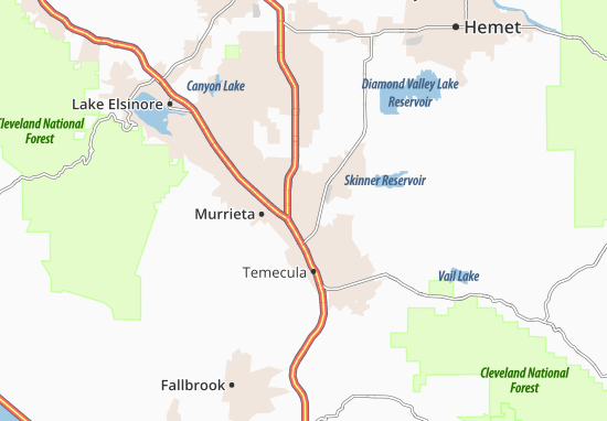 Location of Murrieta Hot Springs