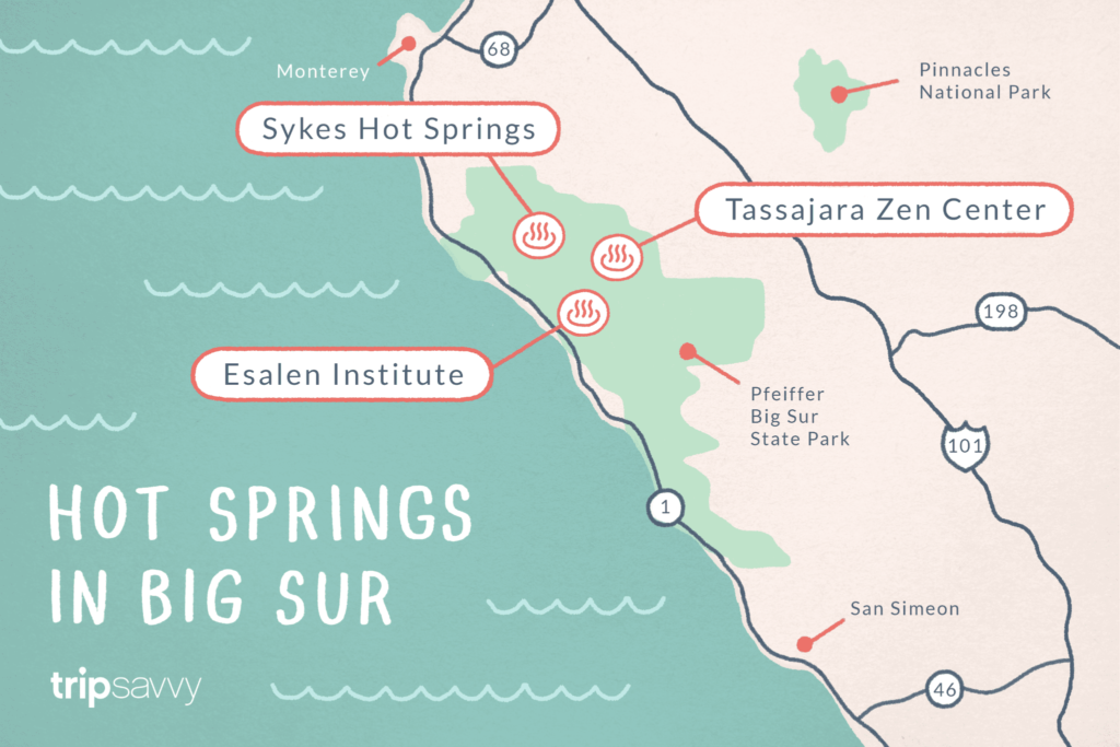 Location of Slates Hot Springs